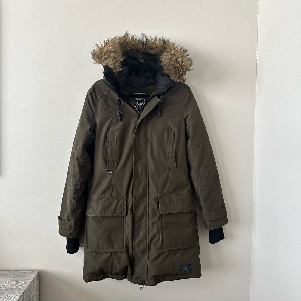 Aritzia-TNA Bancroft Parka In Dark Olive (Size: Medium) - Picture 2 of 15